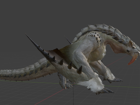 Barioth - Monster Hunter World 3Dモデル