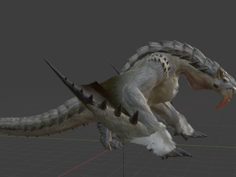 Barioth - Monster Hunter World 3D Model