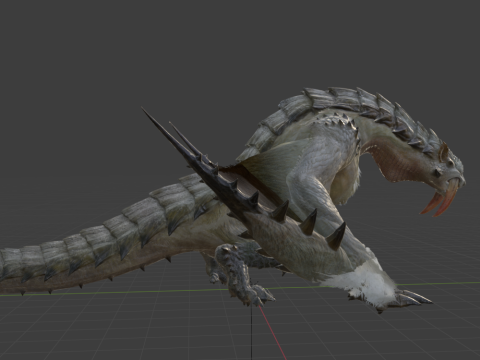 Barioth - Monster Hunter World 3Dモデル