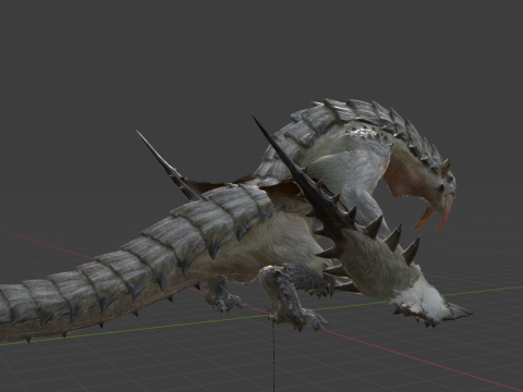 Barioth - Monster Hunter World 3Dモデル