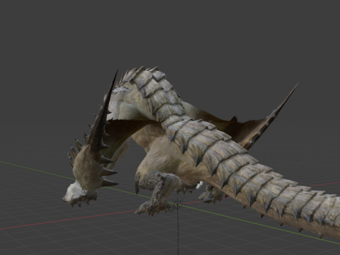 Barioth - Monster Hunter World 3Dモデル