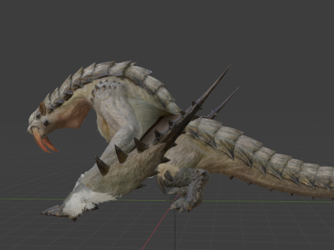 Barioth - Monster Hunter World 3Dモデル