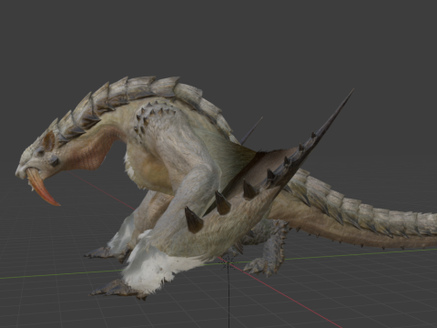 Barioth - Monster Hunter World 3Dモデル