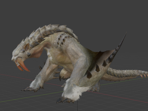 Barioth - Monster Hunter World 3Dモデル