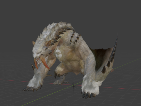 Barioth - Monster Hunter World 3Dモデル