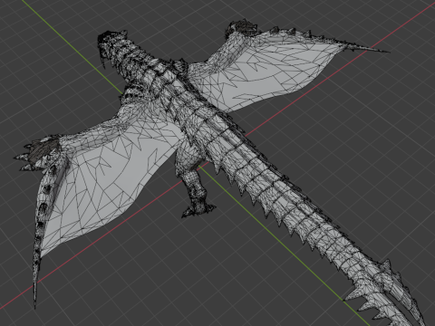 Barioth - Monster Hunter World 3Dモデル