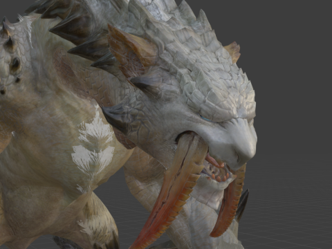 Barioth - Monster Hunter World 3Dモデル