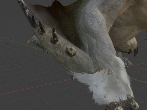 Barioth - Monster Hunter World 3D Model