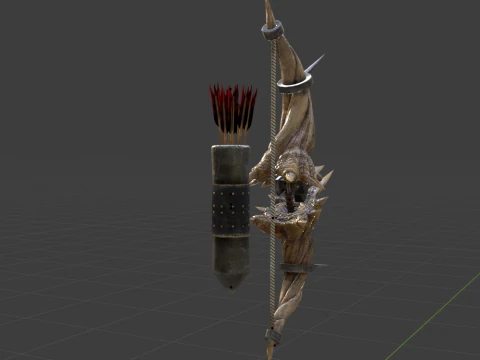Diablos CoilBender - Monster Hunter World 3D Model