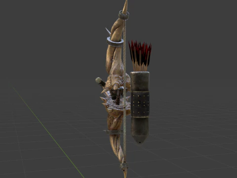 Diablos CoilBender - Monster Hunter World 3D Model