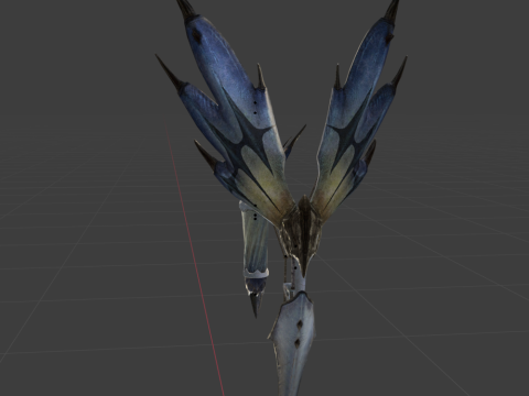 Snowfletcher - Monster Hunter World Modelo 3D