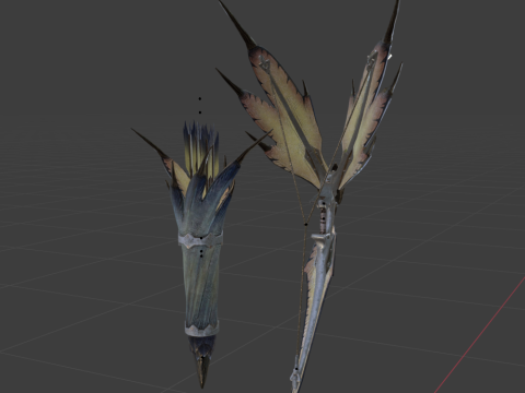 Snowfletcher - Monster Hunter World Modelo 3D