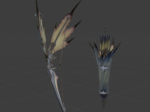 Snowfletcher - Monster Hunter World Modelo 3D