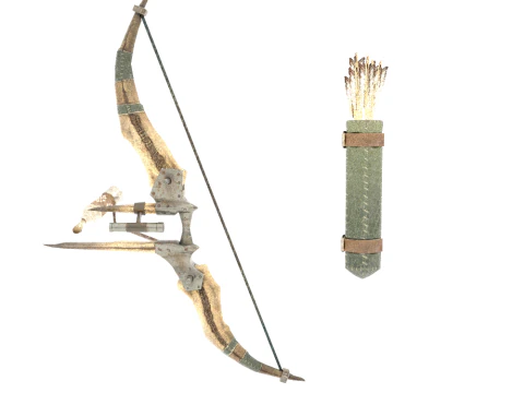 Cross Hunters Bow - Monster Hunter World 3D Model