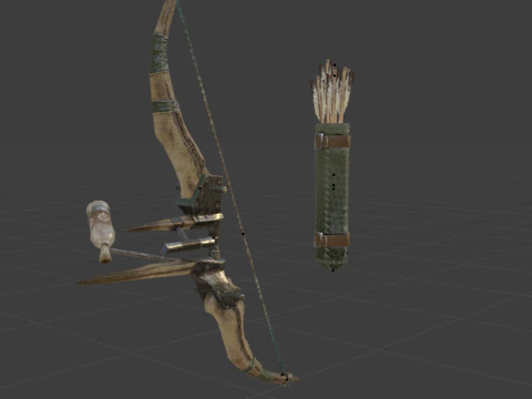 Cross Hunters Bow - Monster Hunter World 3D Model