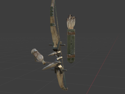 Cross Hunters Bow - Monster Hunter World Modelo 3D