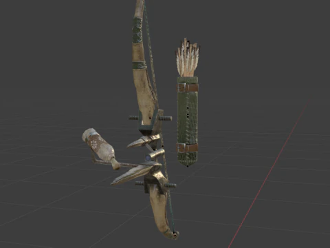Cross Hunters Bow - Monster Hunter World 3D Model