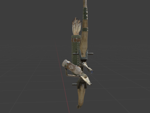 Cross Hunters Bow - Monster Hunter World Modelo 3D