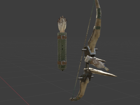 Cross Hunters Bow - Monster Hunter World Modelo 3D