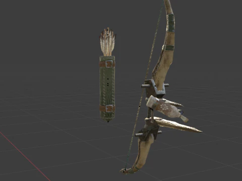 Cross Hunters Bow - Monster Hunter World 3D Model