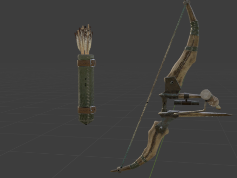Cross Hunters Bow - Monster Hunter World Modelo 3D