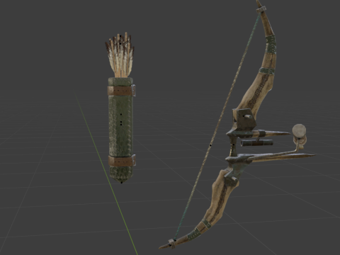 Cross Hunters Bow - Monster Hunter World Modelo 3D
