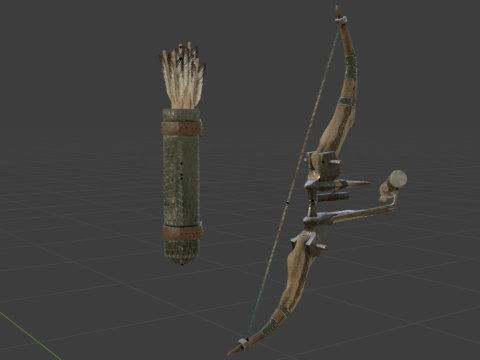 Cross Hunters Bow - Monster Hunter World Modelo 3D