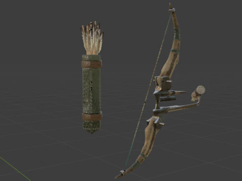 Cross Hunters Bow - Monster Hunter World 3D Model