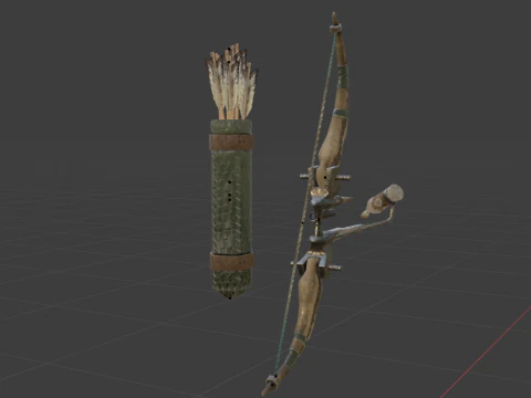 Cross Hunters Bow - Monster Hunter World 3D Model