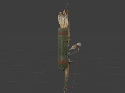 Cross Hunters Bow - Monster Hunter World 3D Model