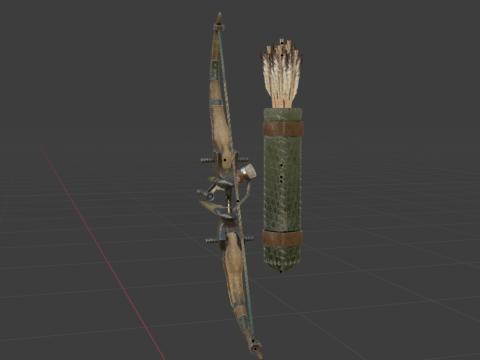 Cross Hunters Bow - Monster Hunter World Modelo 3D