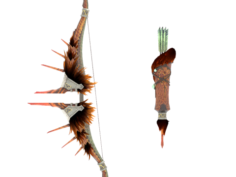 Fellbow Crimson Hail - Monster Hunter World Modèle 3D