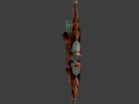 Fellbow Crimson Hail - Monster Hunter World Modelo 3D
