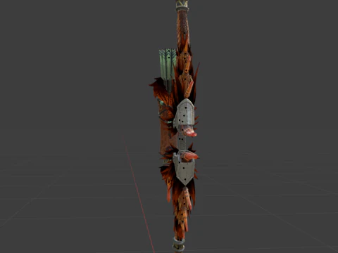 Fellbow Crimson Hail - Monster Hunter World 3D Model