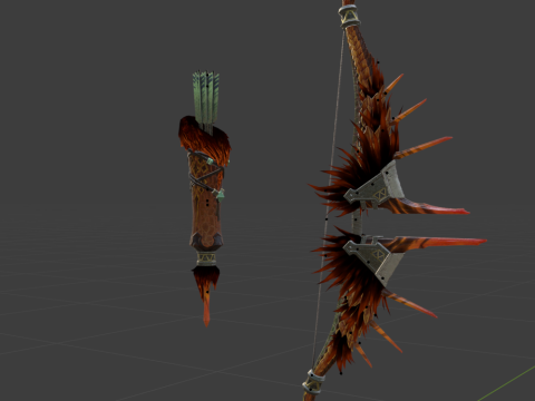 Fellbow Crimson Hail - Monster Hunter World Modelo 3D