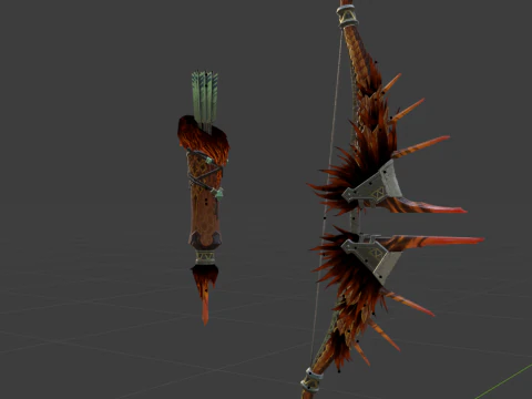 Fellbow Crimson Hail - Monster Hunter World 3D Model