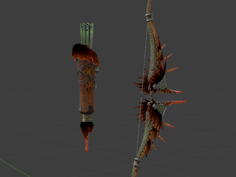 Fellbow Crimson Hail - Monster Hunter World Modelo 3D