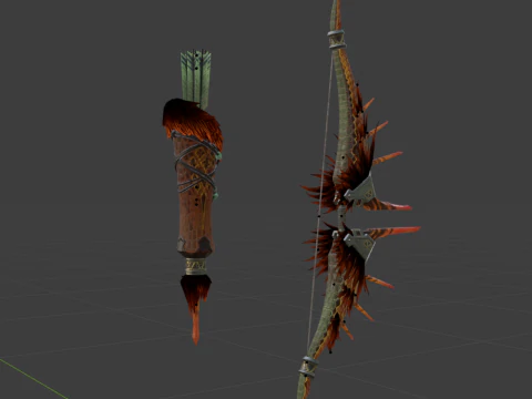 Fellbow Crimson Hail - Monster Hunter World 3D Model