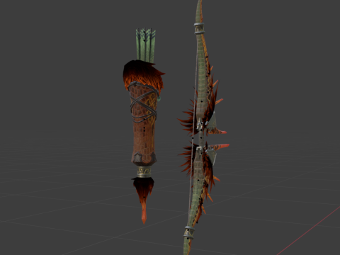 Fellbow Crimson Hail - Monster Hunter World Modelo 3D
