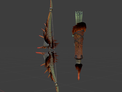 Fellbow Crimson Hail - Monster Hunter World Modelo 3D