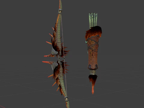 Fellbow Crimson Hail - Monster Hunter World 3D Model