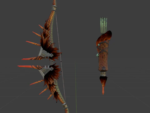 Fellbow Crimson Hail - Monster Hunter World 3D Model