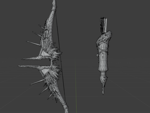 Fellbow Crimson Hail - Monster Hunter World Modelo 3D