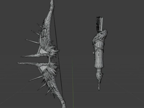 Fellbow Crimson Hail - Monster Hunter World 3D Model