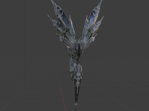 Hoarcry Snowfletcher - Monster Hunter World 3D Model