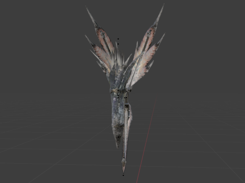 Hoarcry Snowfletcher - Monster Hunter World 3D Model