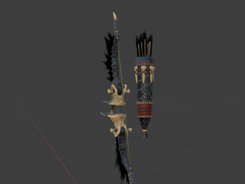 Hidden Bow - Monster Hunter World 3D Model