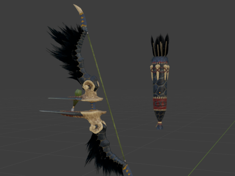 Hidden Bow - Monster Hunter World 3Dモデル