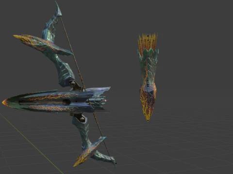 Lightbreak Bow - Monster Hunter World 3D Model
