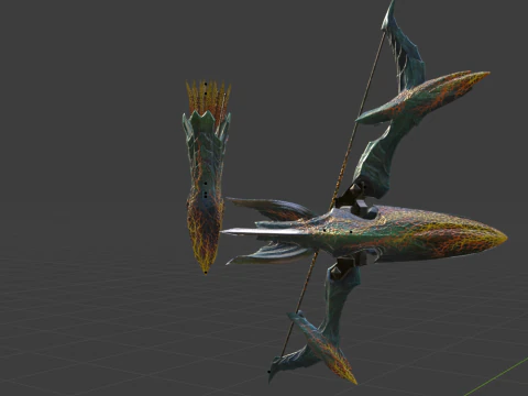 Lightbreak Bow - Monster Hunter World 3D Model